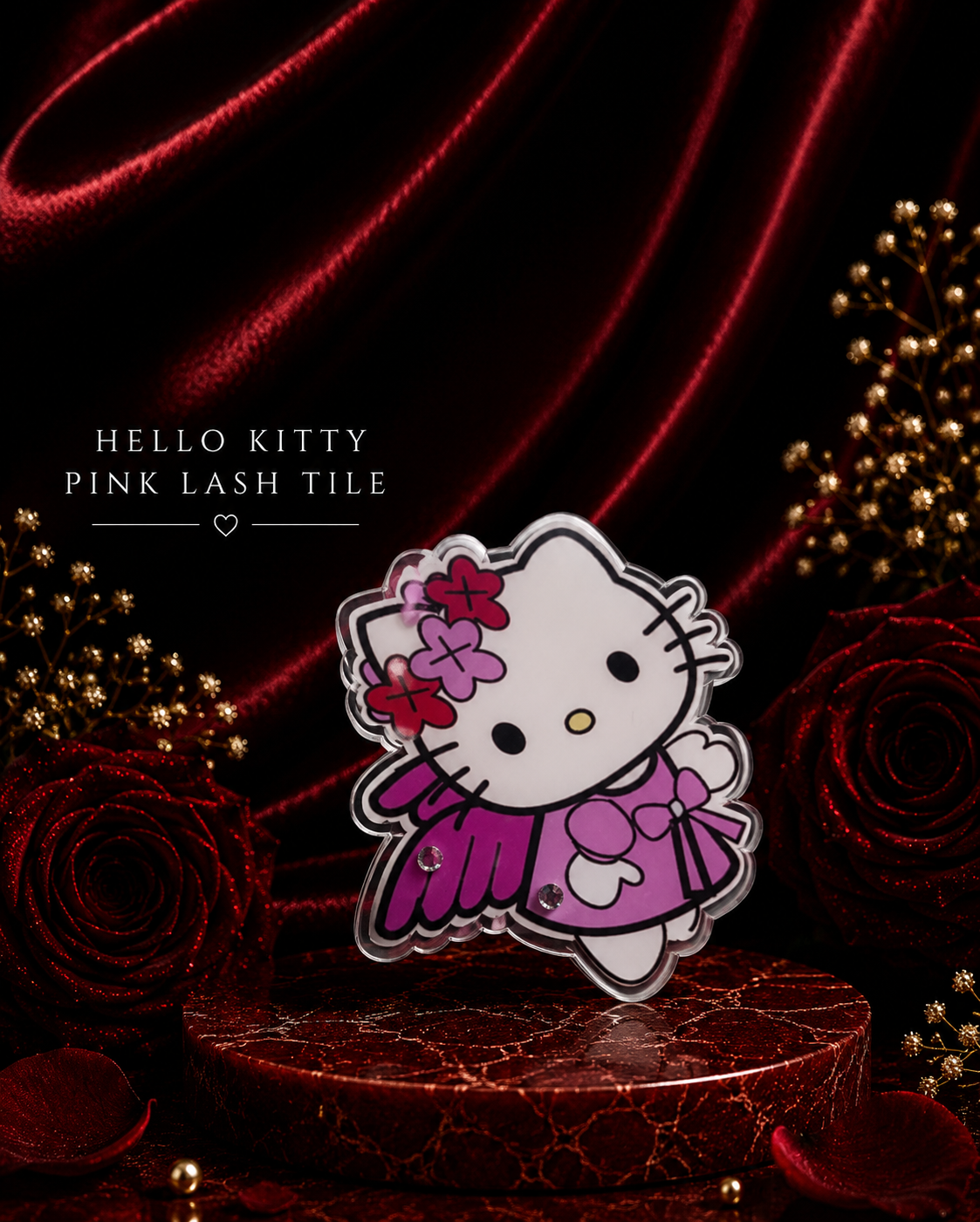 Hello Kitty Pink Lash Tile